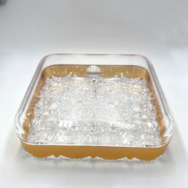 Acrylic Transparent Snack Tray with Lid Used for Dried Fruits Snacks And ETC