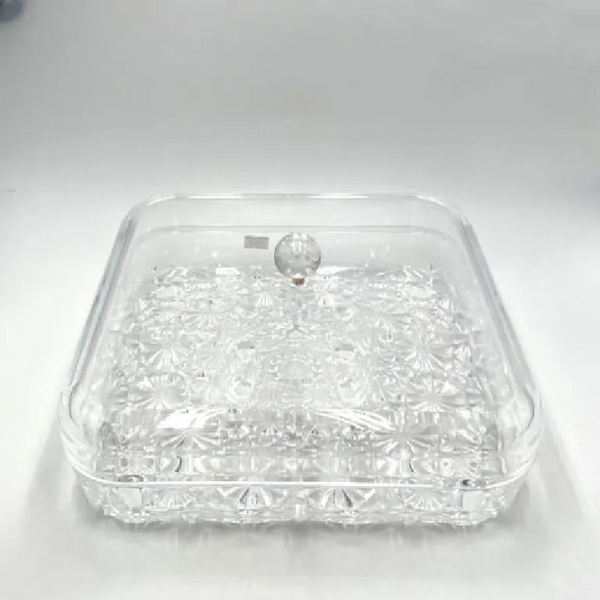 Acrylic Transparent Snack Tray With Lid (Square Shape)