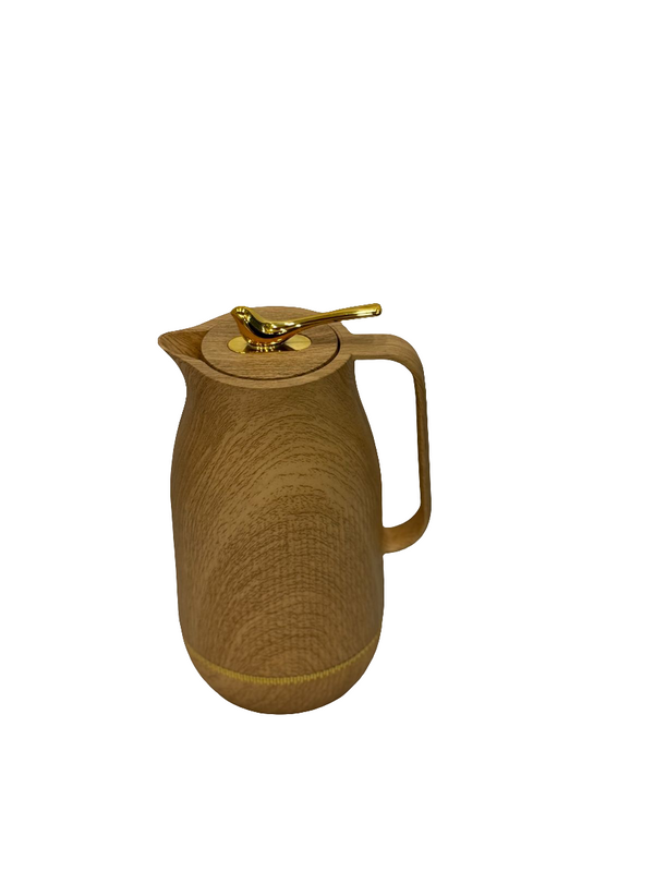 1L Stainless Steel Flask (Brown Woden)
