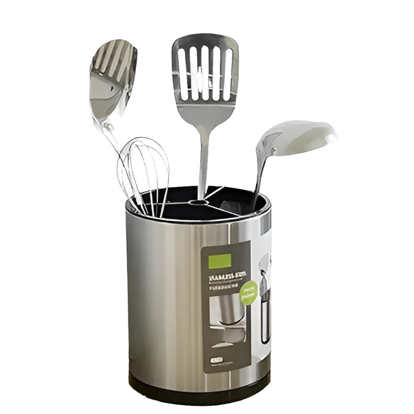 3 Compartment Stainless Steel Utensil Holder