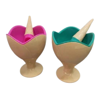 Ice Cream Cups with Cone Spoon (Pack Of 2)