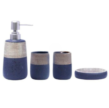 Elegant 4 Pcs Bath Set Black