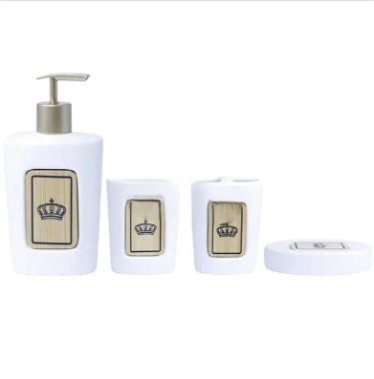 Minimalist 4 Pcs Bath Set White