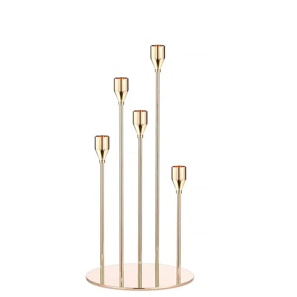 5 Pcs Metal Candle Stand