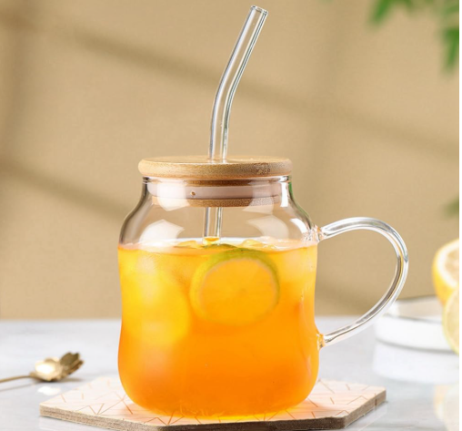 Iced Coffee Cup Or Drinking Glass With Handle