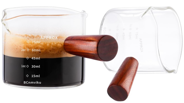 Double Spout Espresso Measuring Glass