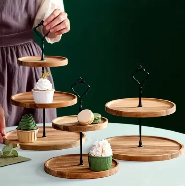 Multipurpose Bamboo Cake Serving Stand