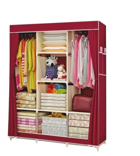 Non-woven Cloth Wardrobe Folding Portable Clothing Storage Cabinet  (Premium Quality)