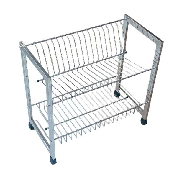 Elegant V Shape Stainless Steel 2 Layer Plate Rack