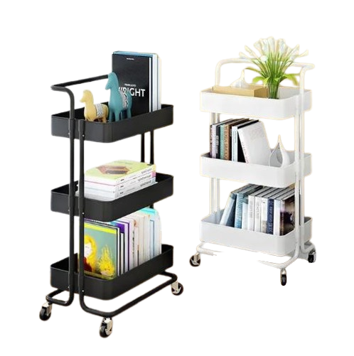 3-Tier Metal Trolley Cart (Premium Quality)