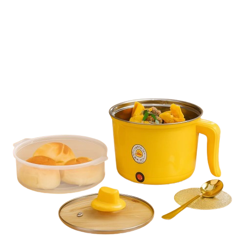 MINI ELECTRIC COOKING POT WITH LID – MULTIFUNCTION