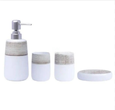 Elegaant 4 Pcs Bath Set White