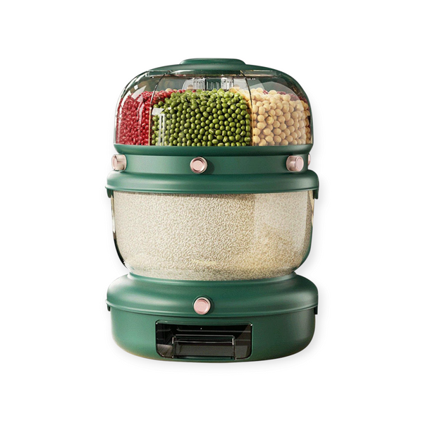 Rotating Sealed Storage Box, Separated Sealed Rice Dispenser