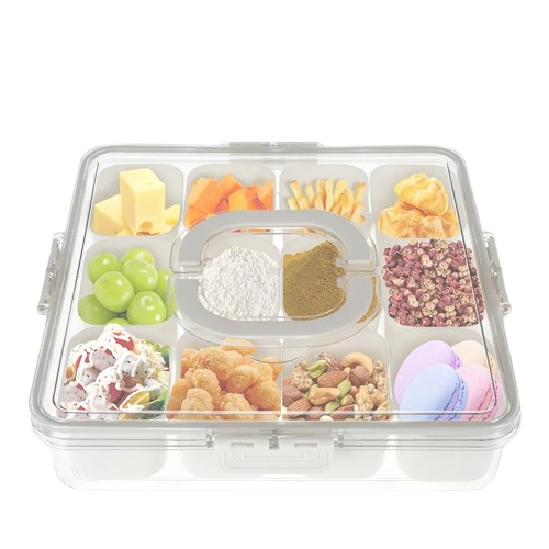 12 Compartment Acrylic Storage Box With Lid (Premium Quality)