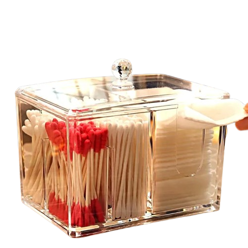 2 in 1 Acrylic Cotton Pod & Tissue Box