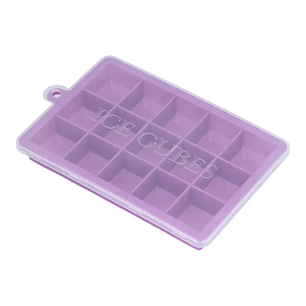 15 Cubes Silicone Ice Cube Tray With Lid
