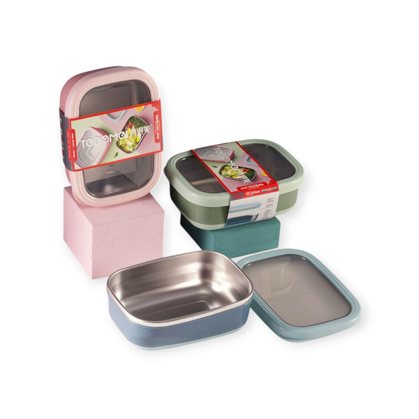 TEDEMEI 1.4L Single Layer Stainless Steel Lunch Box