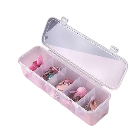 Five Compartment Hair Accessories Storage Box (Premium Quality)