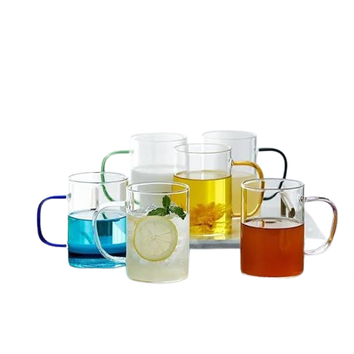 6Pcs Borosilicate Glass Mug Set