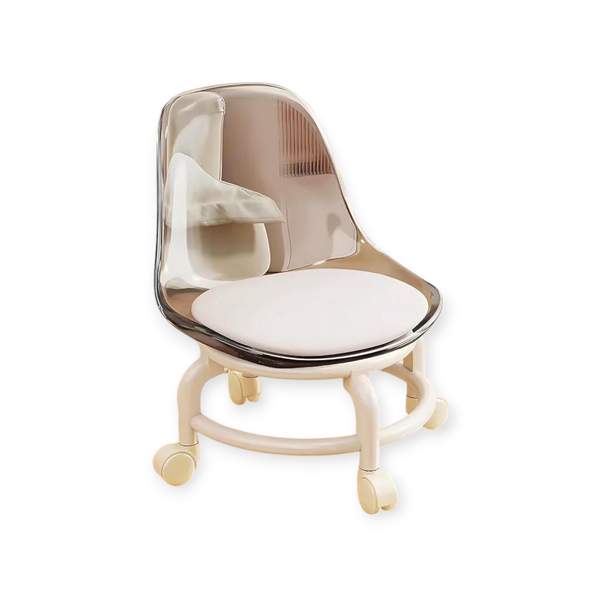 Small Chair with Acrylic Backrest 360° Rotating