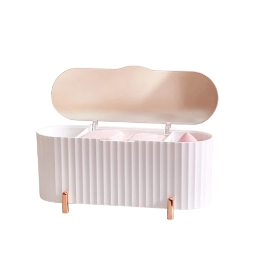 Desktop Makeup Brush Cotton Pads Organizer