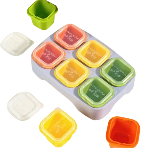 Colorful Ice Cube Tray Set with Lids – Fruit Infusion Freezer Molds for Drinks & Smoothies