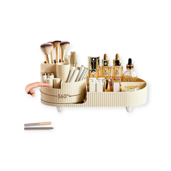 Countertop Organizer, Simple Design Divisional Makeup Storage Organizer Rotatable