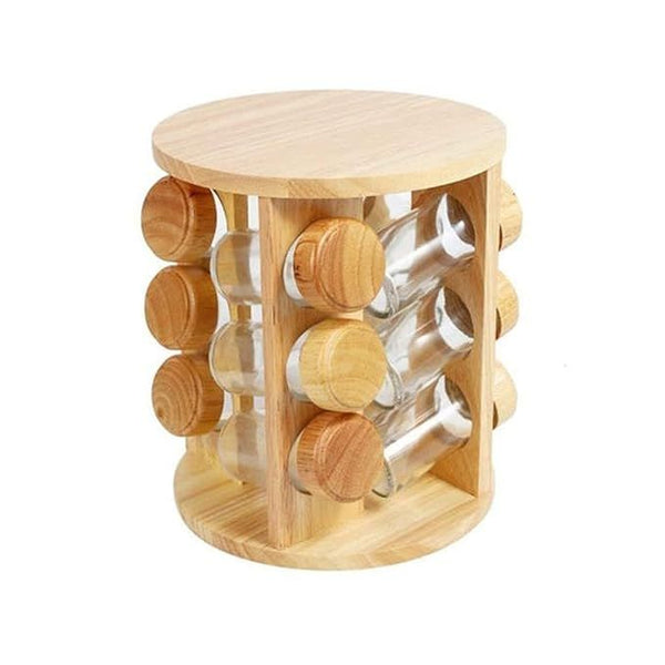 12 Pcs Bamboo Spice Jar