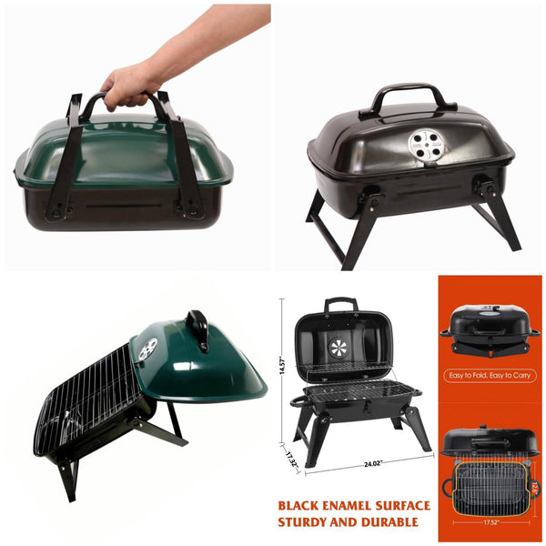 Charcoal BBQ Grill, Portable Foldable