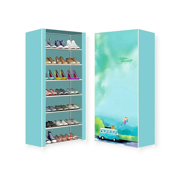 7 Layers Dust Proof Printed Shoe Rack
