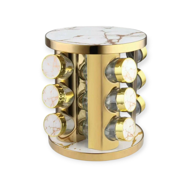 Rotation Spice Rack Gold 12 Pcs