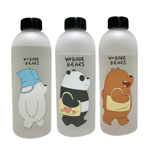 500ml Bear Style Water Bottle With Extra Cap ( Premium Quality)