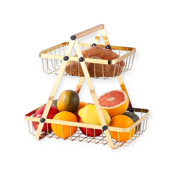 2 Tier Countertop Fruit Basket Organizer