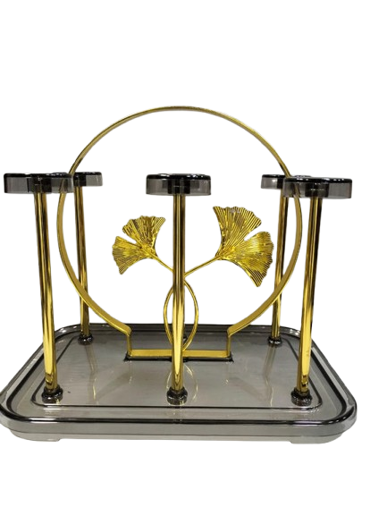 6 Hook Metal & Acrylic Glass Stand