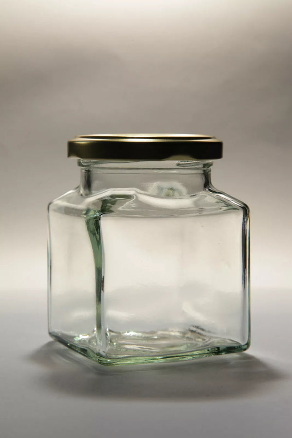 GLASS CONTAINER JAR WITH METAL LID