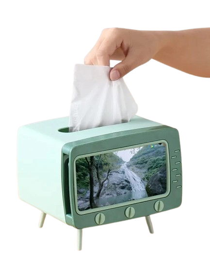 Desk Standing Modern TV Style Tissue Box (Premium Quality)