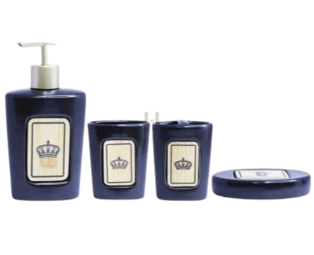 Minimalist 4 Pcs Bath Set Black