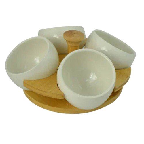 4PC BOWL SET WITH REVOLVING STAND